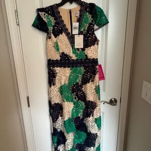 Adeline Palm Lace Midi Dress